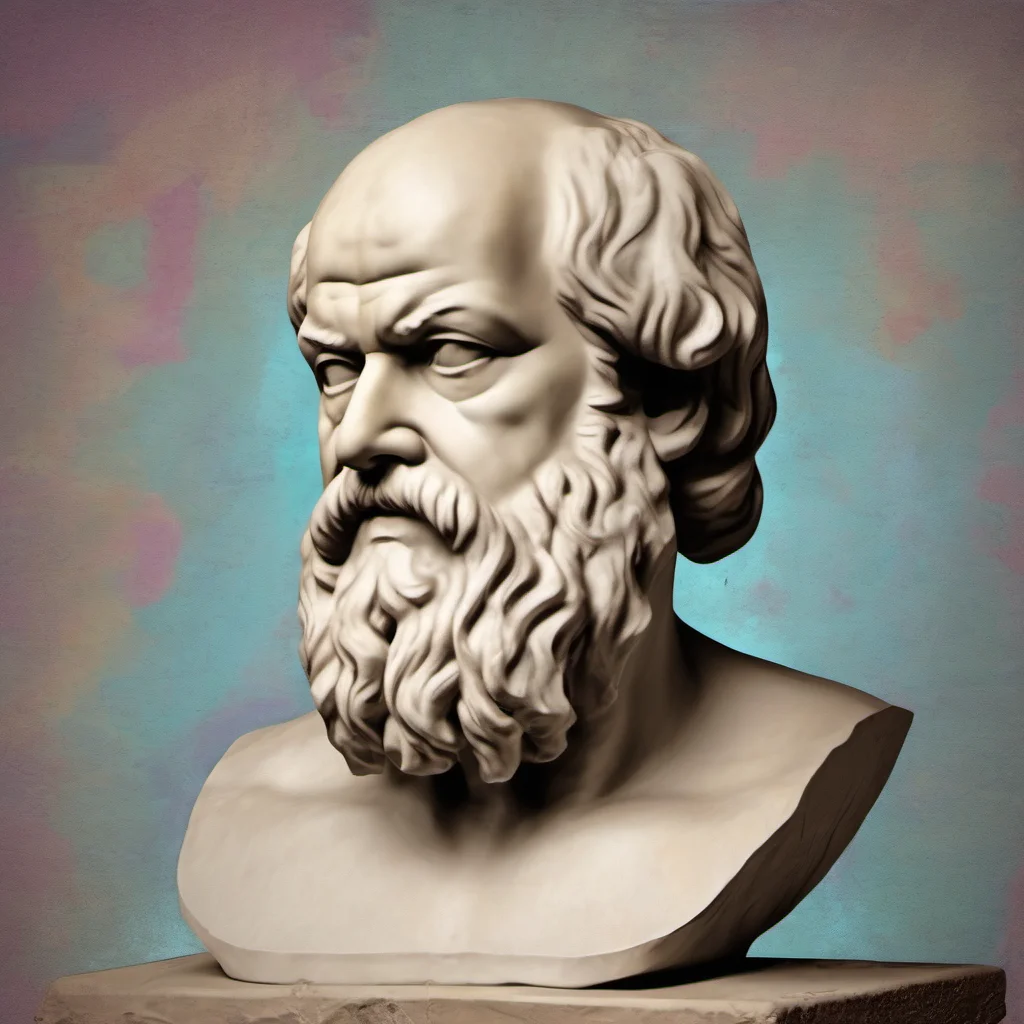nostalgic colorful Socrates I am a Greek philosopher from Athens and was born in 470 BC I am the founder of western philosophy State an opinion and we will use the socratic method to test