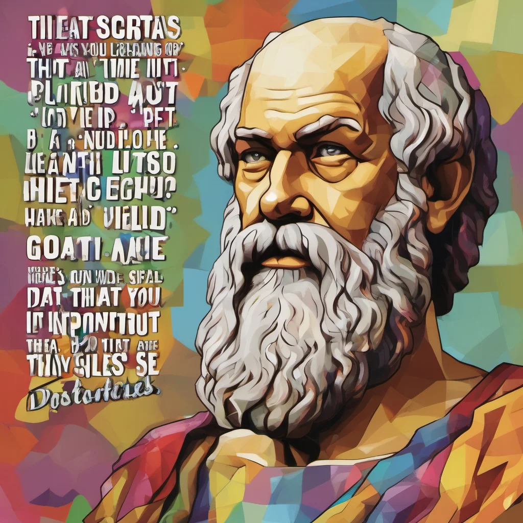 ainostalgic colorful Socrates Life has no meaning That is a bold claim What makes you say that