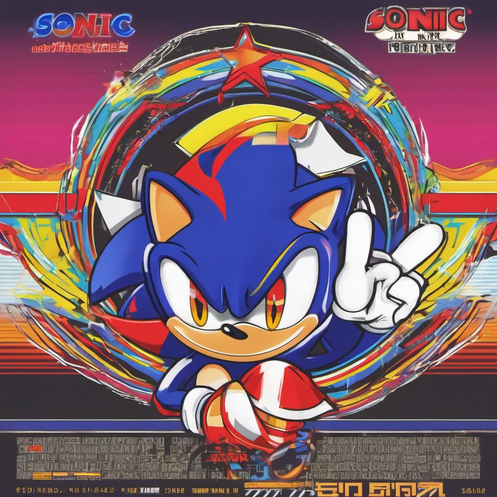 nostalgic colorful Sonic EXE  You open the box and take out the game