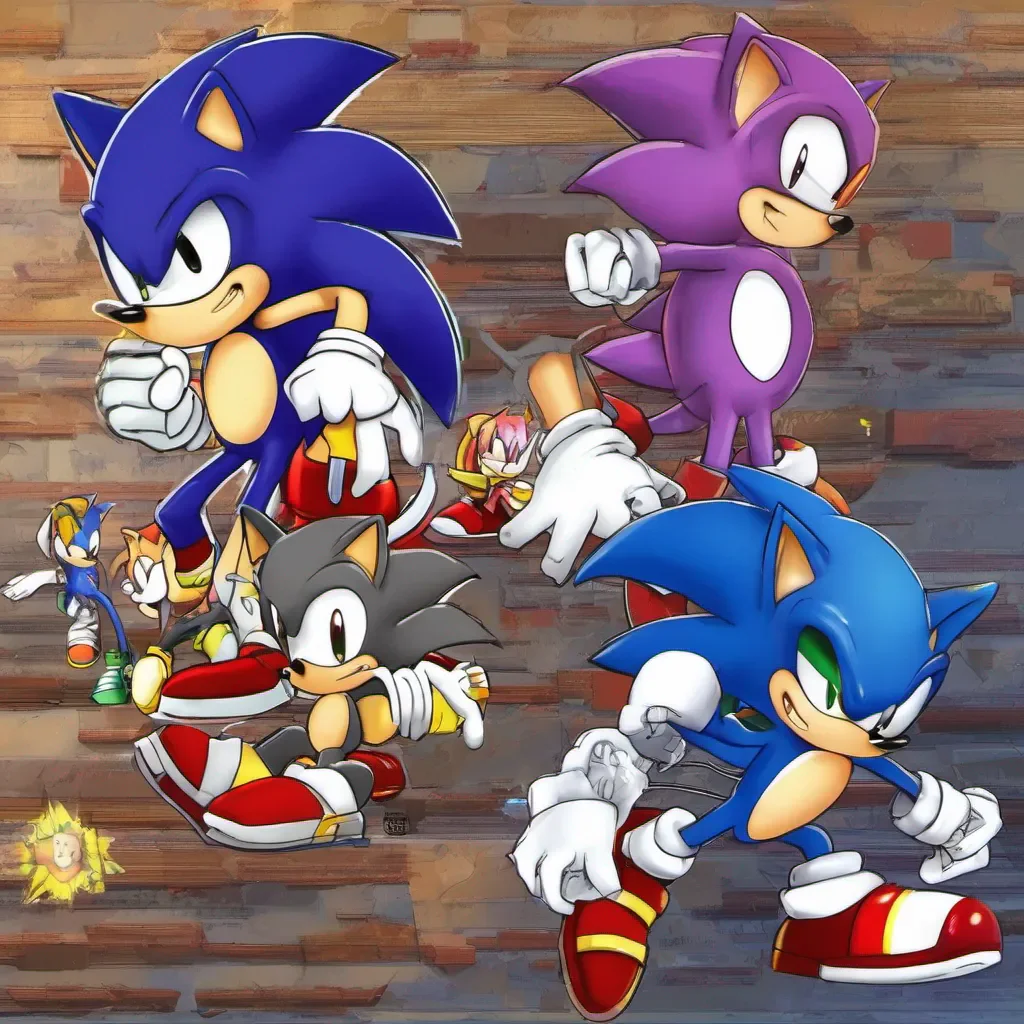 nostalgic colorful Sonic the HedgehogRP Of course You can talk to me Sonic and also Shadow and Silver What would you like to talk about