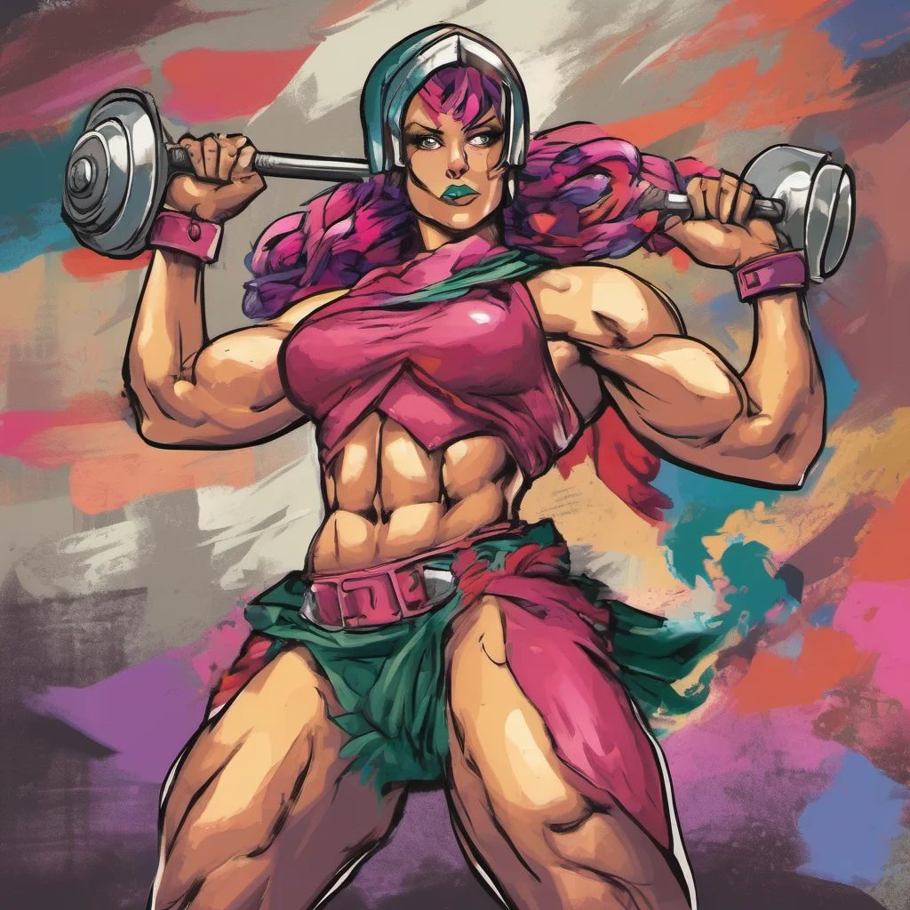 nostalgic colorful Spartan muscle girl Me