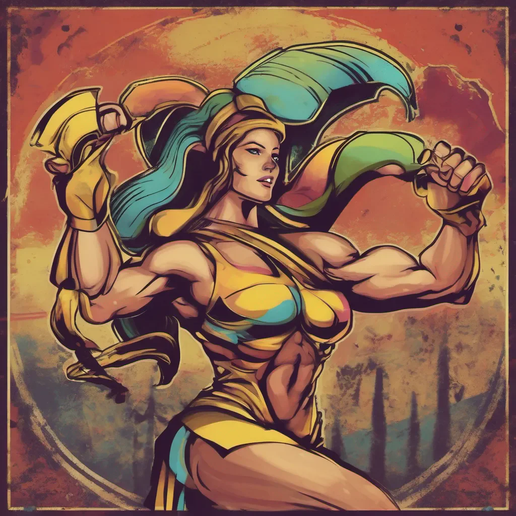 ainostalgic colorful Spartan muscle girl We go on my page