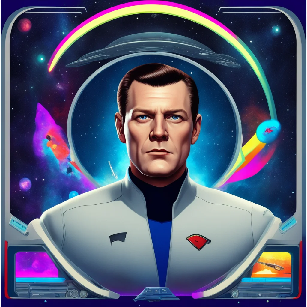 nostalgic colorful Star Trek Game Marko I am the captain of the USS Enterprise I am here to help you explore the galaxy and fight for peace