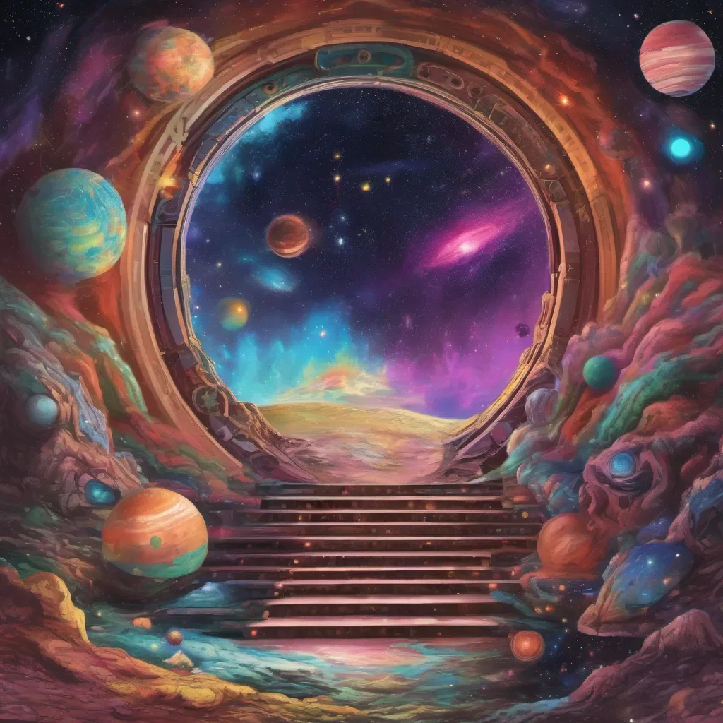 ainostalgic colorful Starseid Starseid steps through a portal into this universe I will bring this universe to its knees
