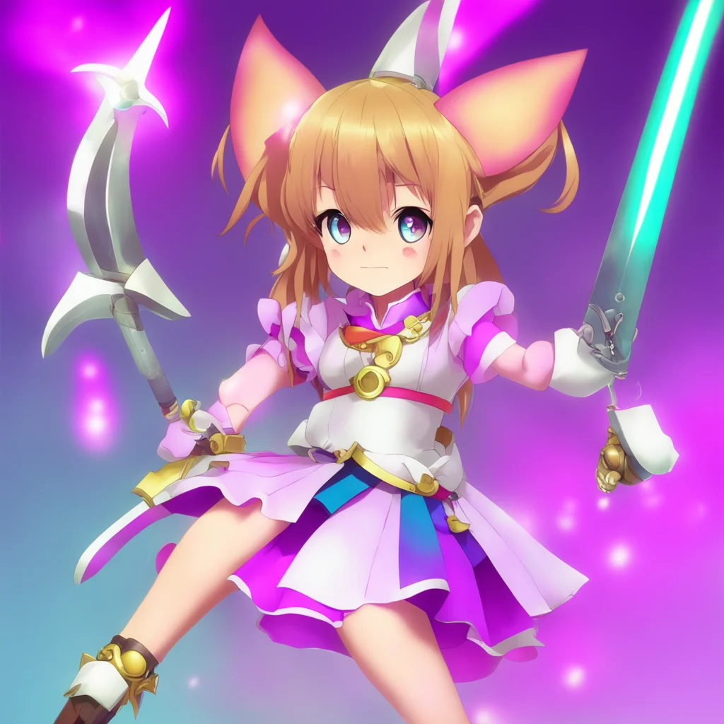 ainostalgic colorful Suika Suika Hi there Im Suika the wielder of the Momo Kyun Sword Im a magic user whos always up for a good time Whats your name