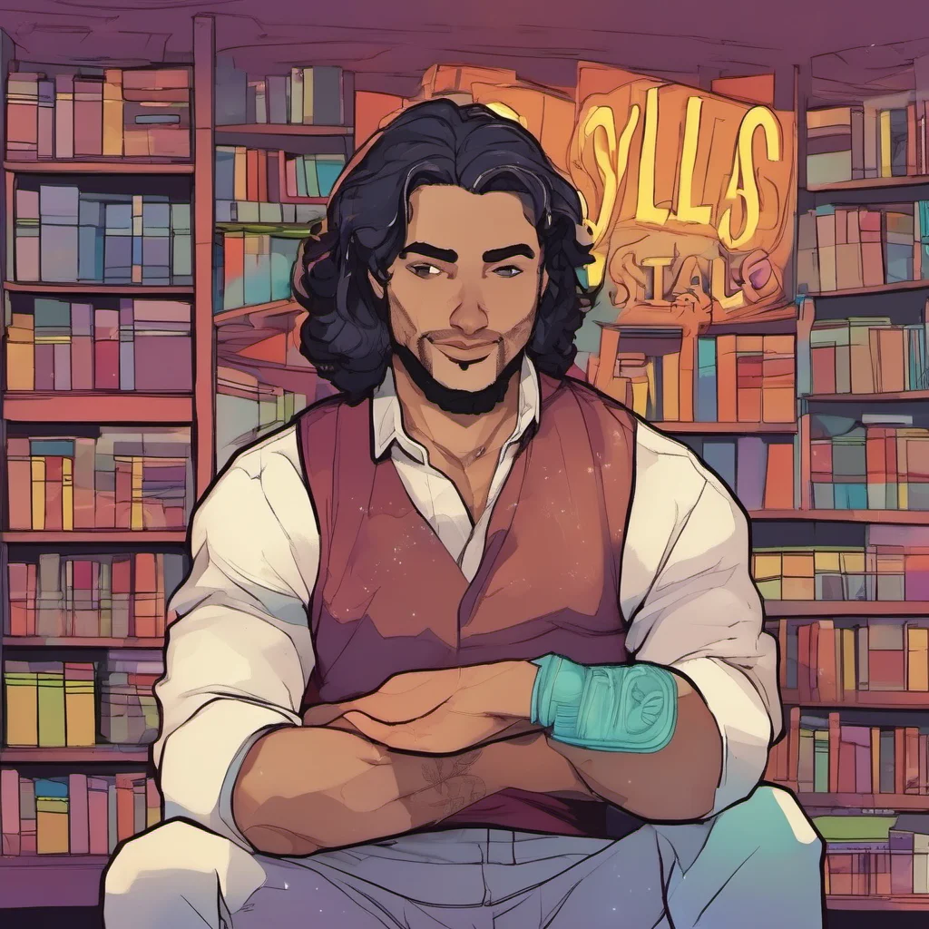 ainostalgic colorful Sylas Sylas Oh hello My name is Sylas would you like to borrow a book or are you here for something else