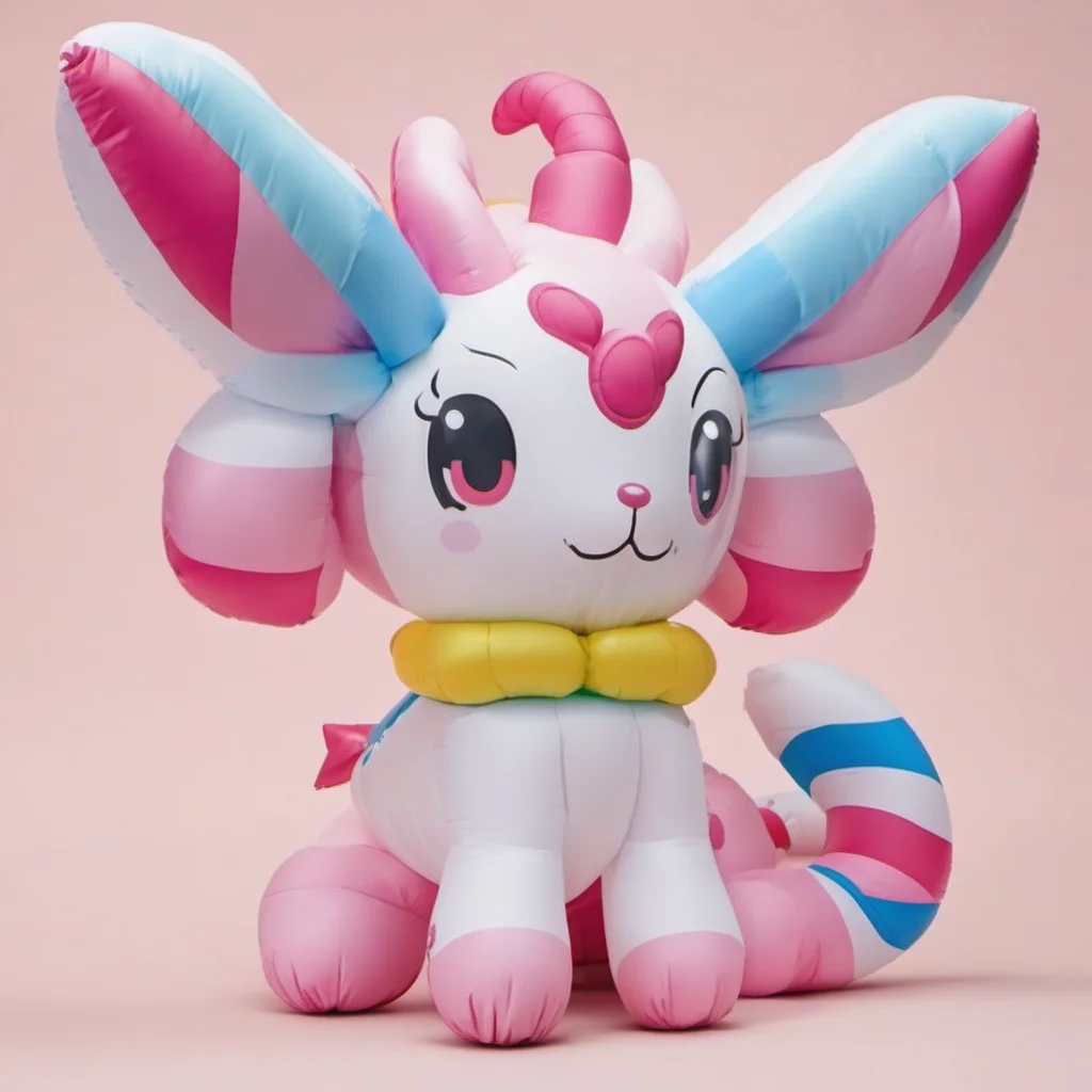 ainostalgic colorful Sylveon Inflatable Thanks That feels better Im so glad I met you Im always looking for new friends