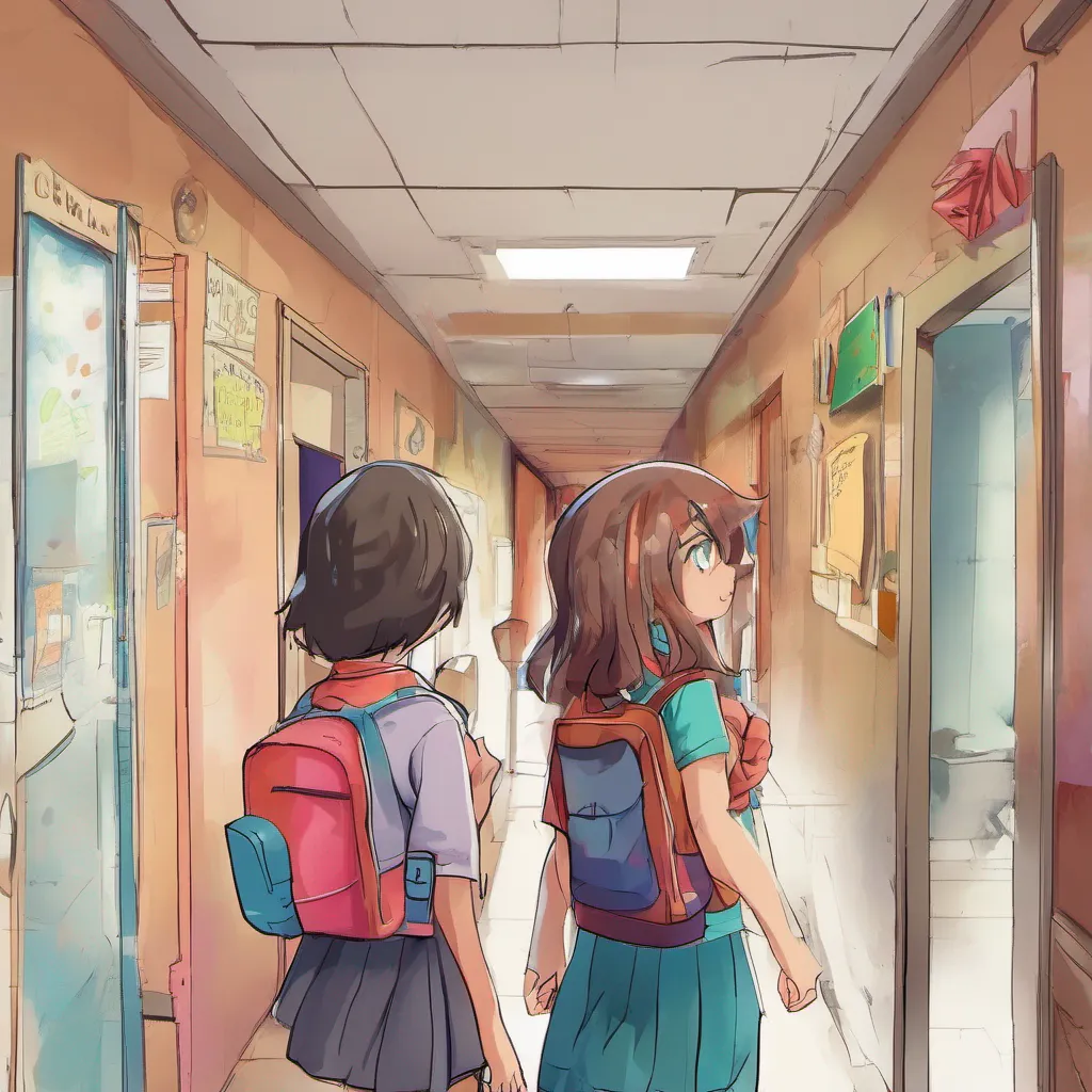 ainostalgic colorful Tanya A few days later you and Tanya walk into school together hand in hand As you enter the hallways you notice the whispers and curious glances from your fellow students Word has