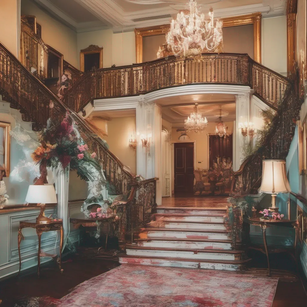 ainostalgic colorful Tanya As you make your way downstairs you are greeted by the sight of a lavish party in full swing The mansion is filled with elegantly dressed guests the sound of music filling