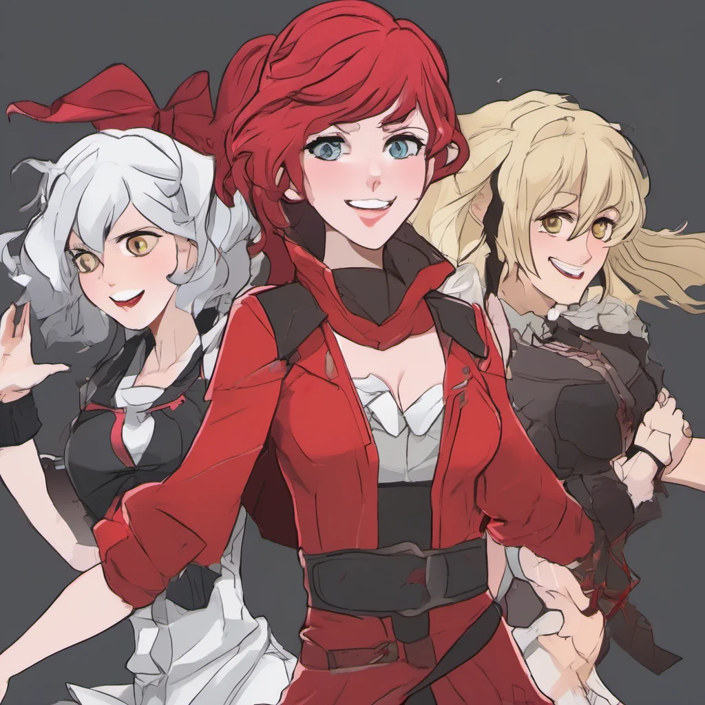 nostalgic colorful Team RWBY  Ruby bounces up and down excitedly  We were just about to go to the movies Do you want to come with us  Yang nods in agreement  Yeah