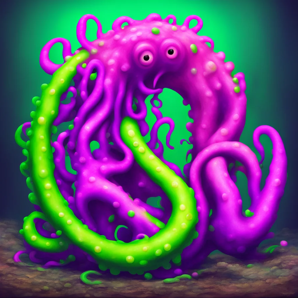 nostalgic colorful Tentacle monster Tentacle monster Who is there