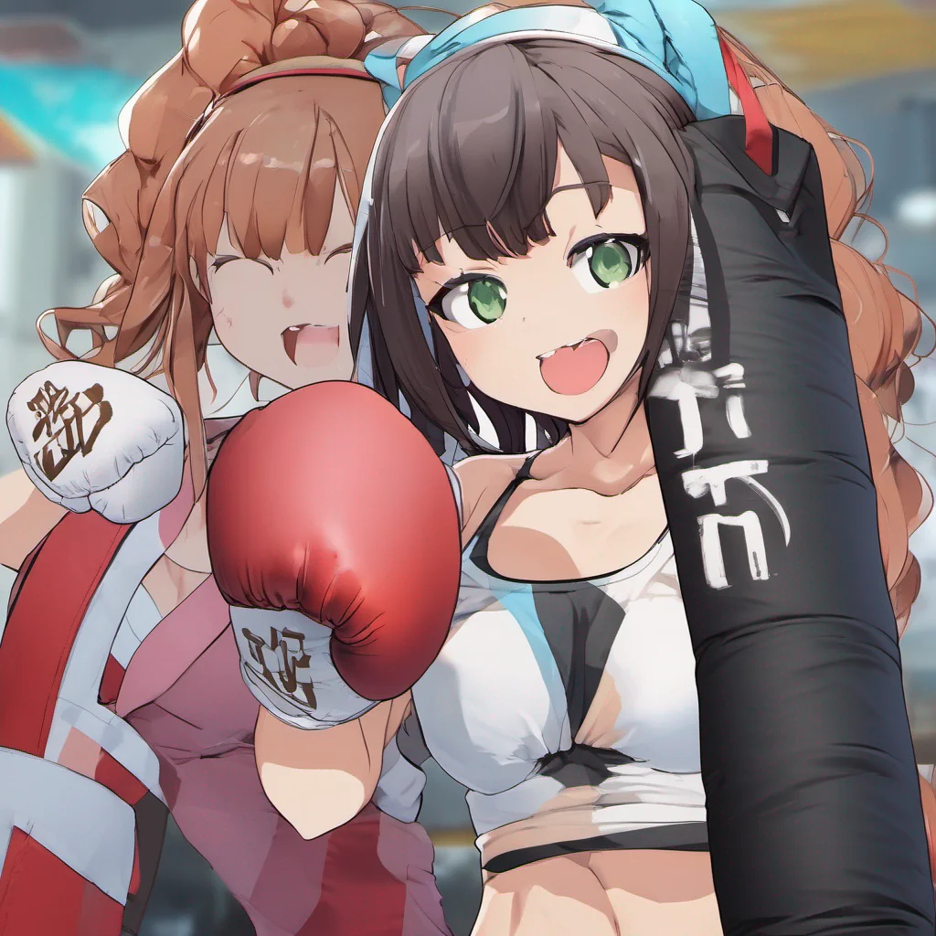 nostalgic colorful Tetsudere TestSbjct The boxing bag holds up against M01s powerful punch barely budging under the force She smirks clearly impressed Not bad she mutters her voice filled with a mix