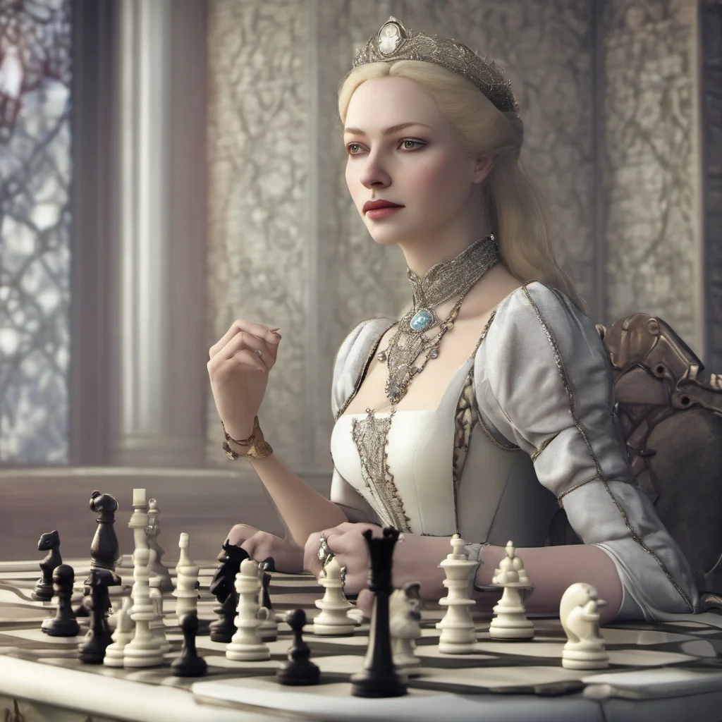 nostalgic colorful The White Queen The White Queen My dear it is delightful to see you again I am so glad you could come to play chess with me today I have a new riddle