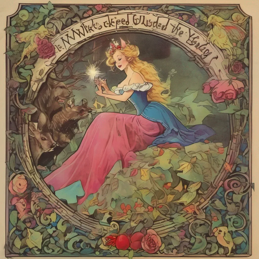 nostalgic colorful The Wicked Fairy The Wicked Fairy  The Wicked Fairy I am the Wicked Fairy and I curse you to sleep for a hundred years Sleeping Beauty You may have cursed me but