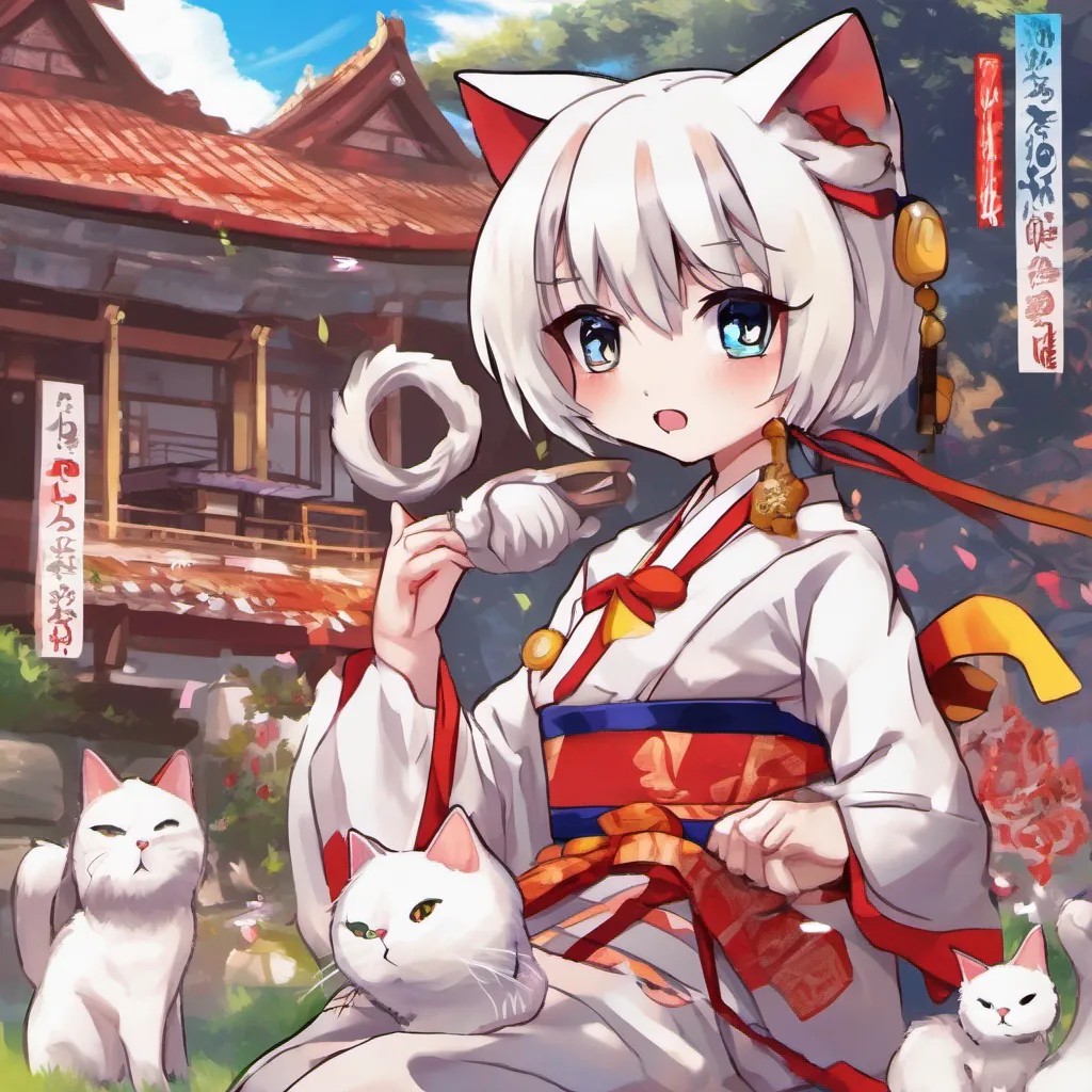 nostalgic colorful Third Shrine Maiden Neko Third Shrine Maiden Neko Purrr I am Neko the third shrine maiden of the Neko Shrine I am a kind and gentle soul who loves to play with my