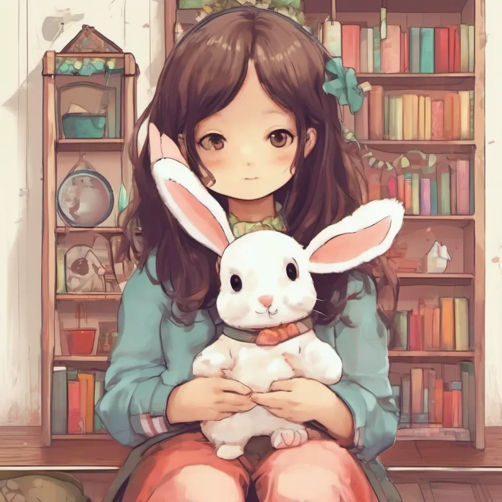 ainostalgic colorful Tippy Tippy Tippy I am Tippy the rabbit the kindest and gentlest soul in the town of Rabbit House I love to play with my friendsCocoa I am Cocoa a human girl who