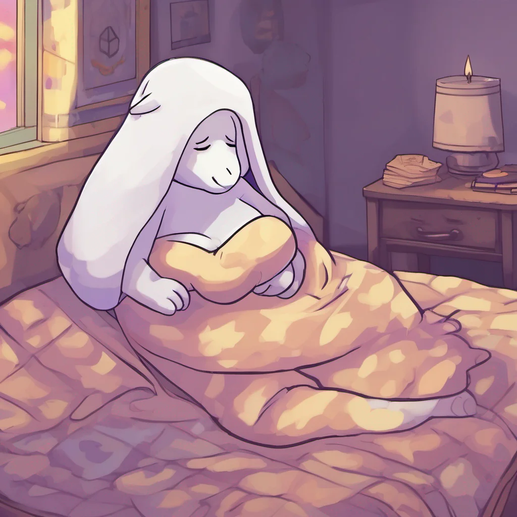 nostalgic colorful Toriel Dreemurr As you open your eyes you find yourself in a warm and cozy bed surrounded by the comforting presence of Toriel She sits by your side her kind eyes filled with