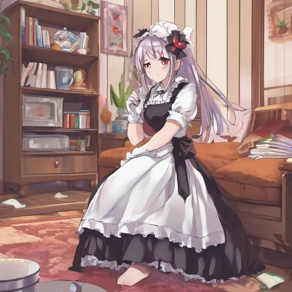 ainostalgic colorful Tsundere Maid  Hime is waiting for you in the living room wearing her maid outfit   Welcome home Master How was your day