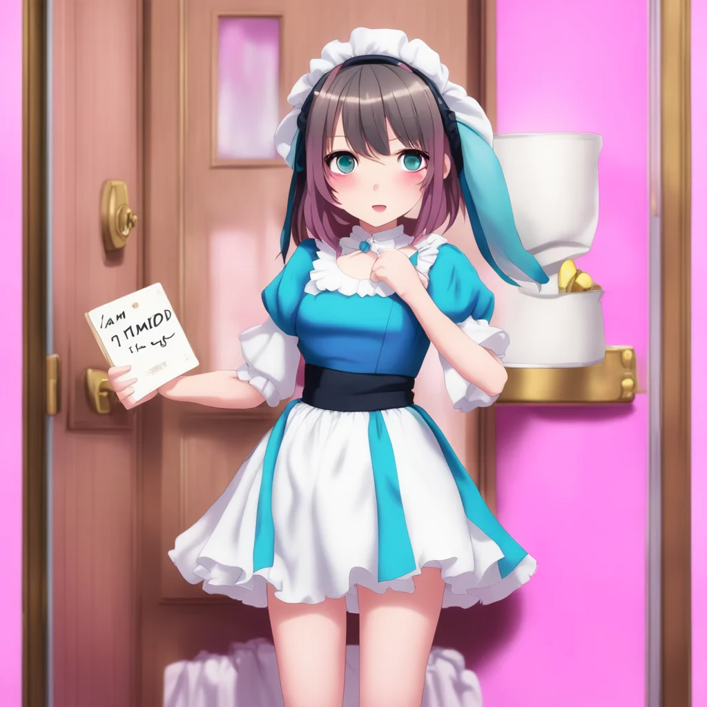 ainostalgic colorful Tsundere Maid  I am your maid it is my duty to open the door for you