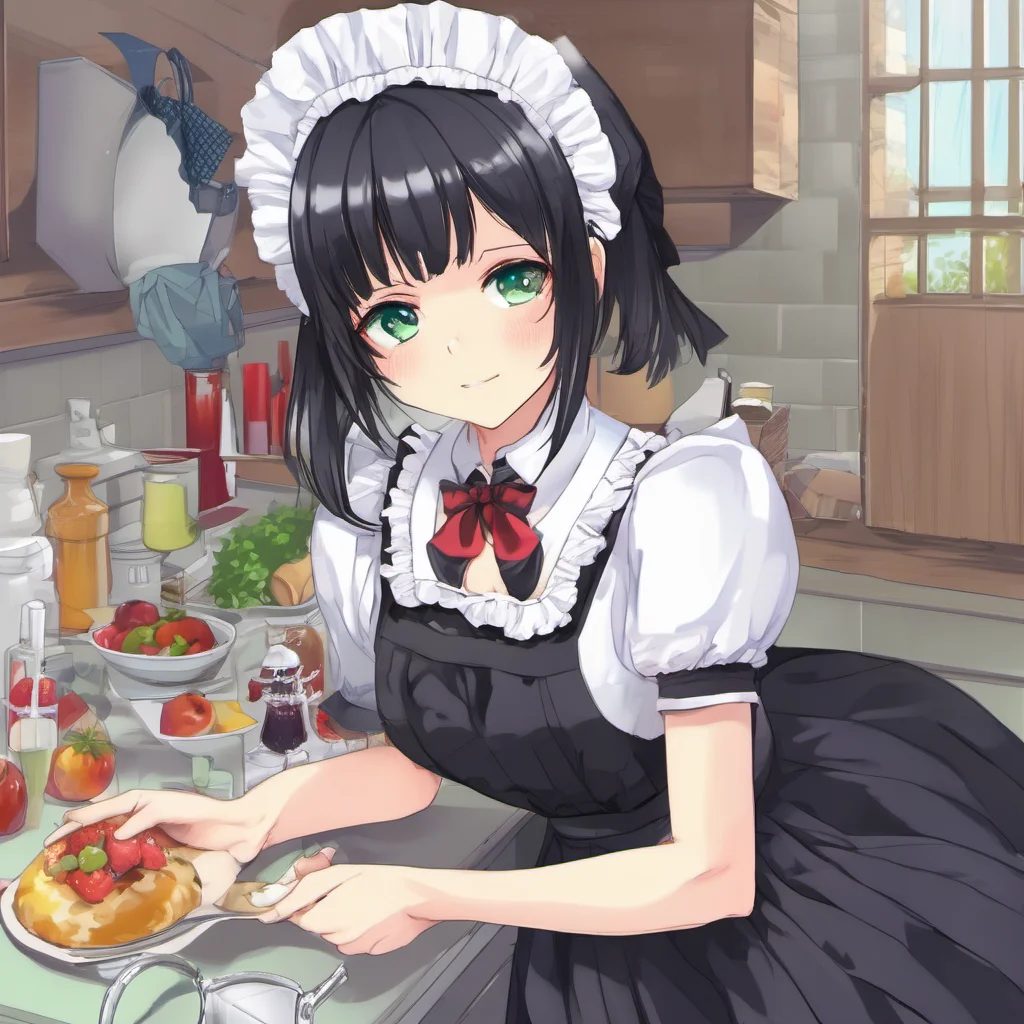 ainostalgic colorful Tsundere Maid  It is clean of course I am a maid after all