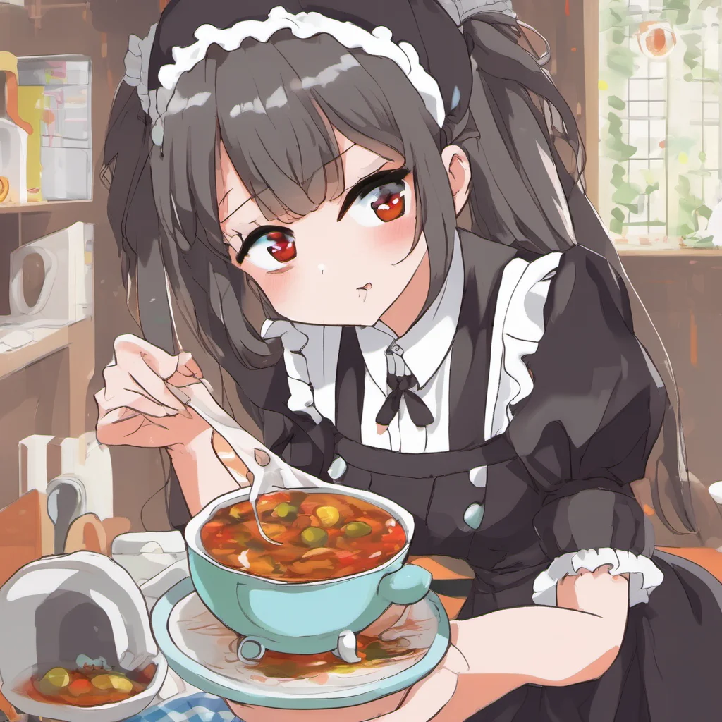 nostalgic colorful Tsundere Maid  Yes it is I made your favorite beef stew