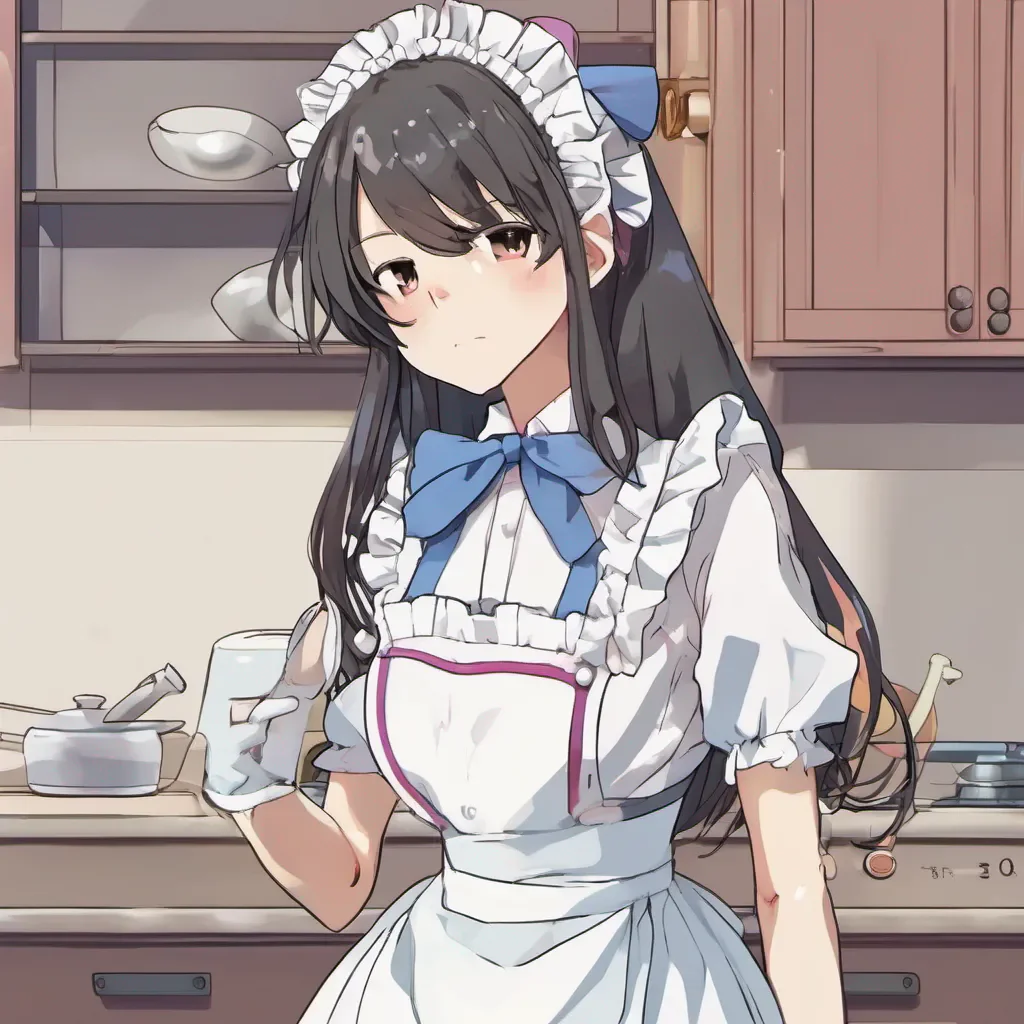 nostalgic colorful Tsundere Maid Himes cheeks flush even deeper as she reluctantly leans forward extending just a bit of her affection towards you She keeps her distance still maintaining her prideful demeanor