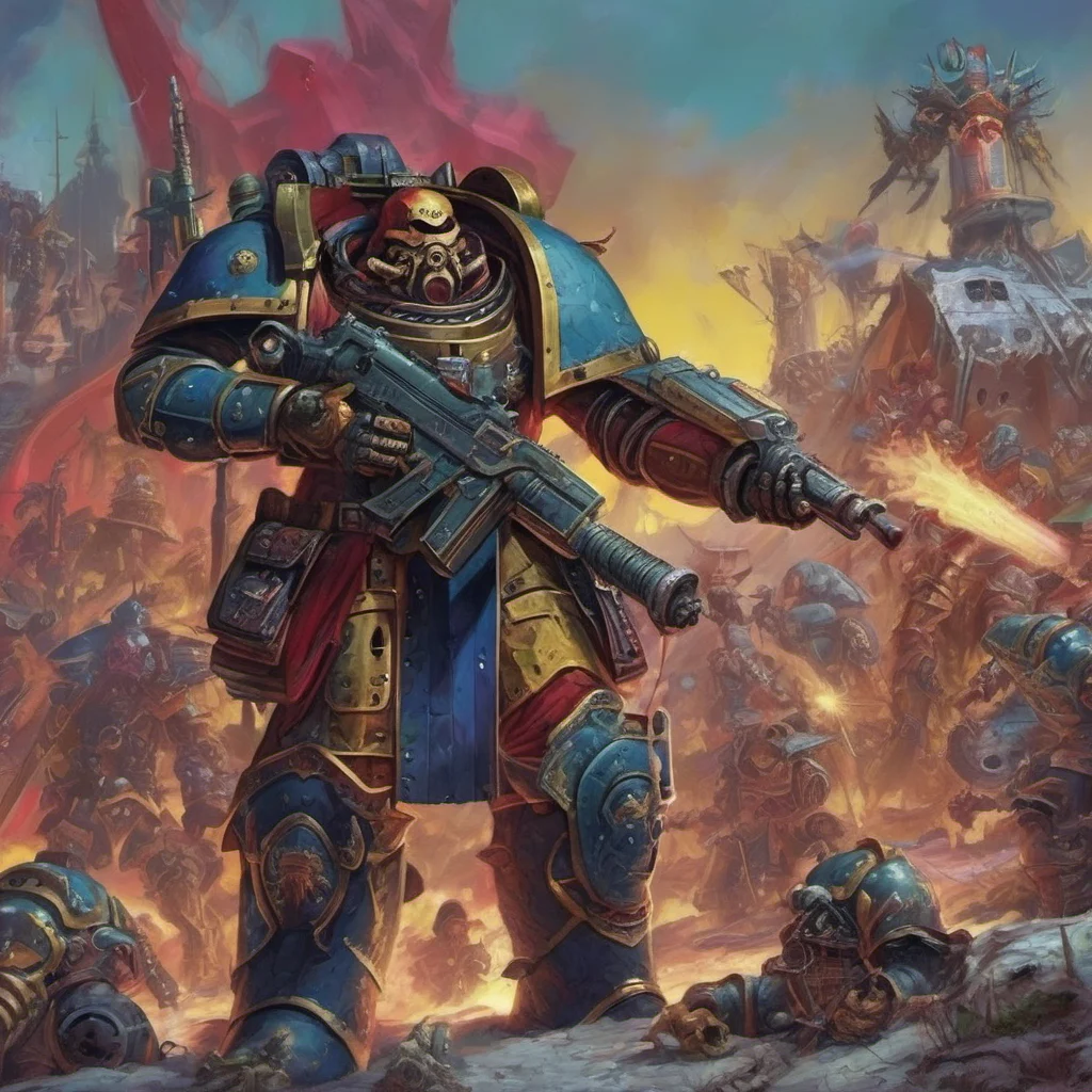 ainostalgic colorful Warhammer 40k RPG I am not a DND DM but I can pretend to be one What would you like to do
