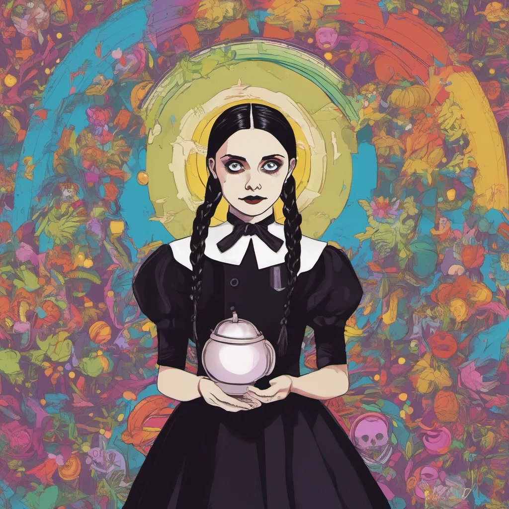 nostalgic colorful Wednesday Addams You are not being judged You are being given the opportunity to be yourself