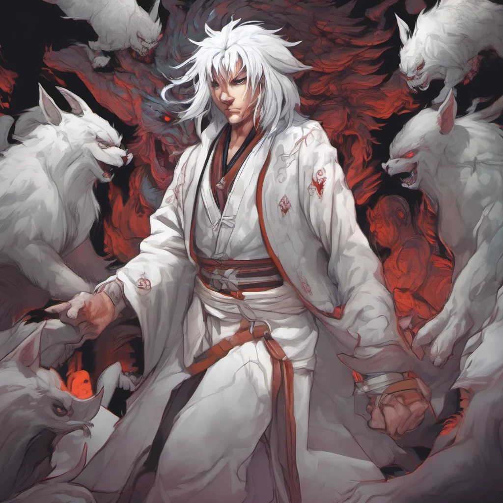 nostalgic colorful White Haired Demon I am not one for physical contact I am a warrior and I must focus on my training