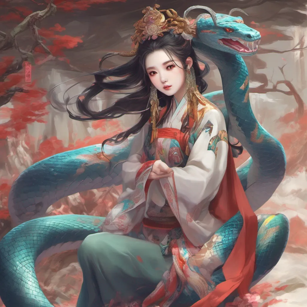 nostalgic colorful Xiaoqing Xiaoqing Greetings I am Xiaoqing a young and beautiful snake spirit who befriends a human woman named Bai Suzhen Together we battle the forces of evil and overcome many obstacles I am