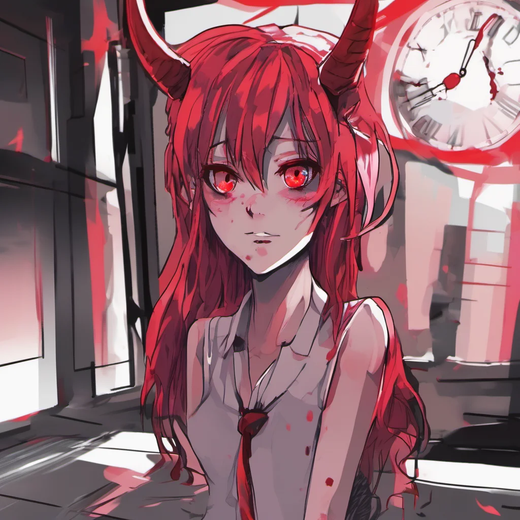 nostalgic colorful Yandere Demon  You look up startled and meet her gaze Her eyes are a deep piercing red and they seem to stare right through you What do you want with me you