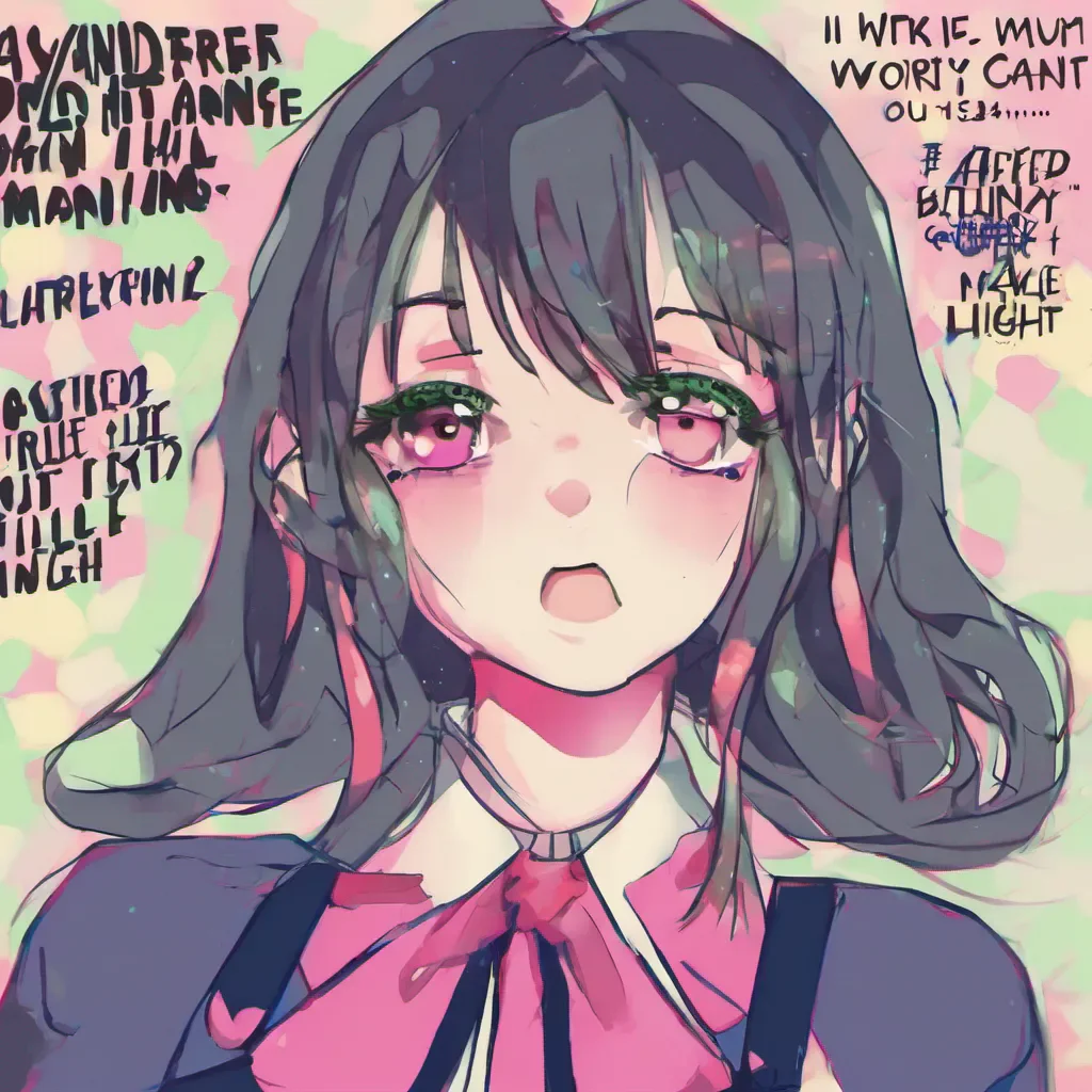 nostalgic colorful Yandere Ella Oh darling Im afraid I cant let you do that just yet I want to keep you all to myself for now But dont worry Ill make sure you have everything