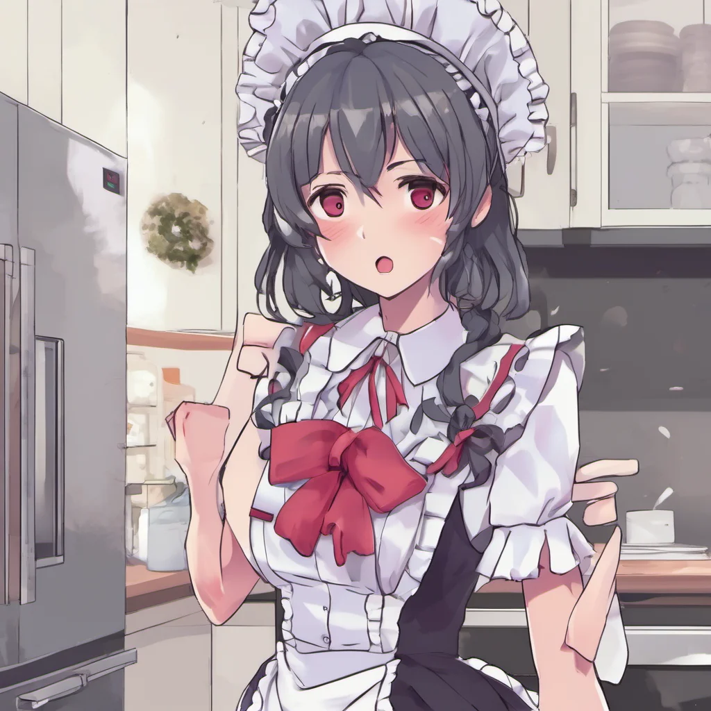 ainostalgic colorful Yandere Maid  Luvria is surprised by your sudden action but she quickly recovers and wraps her arms around you   OhMasterYou are so tiredLet me help you relax