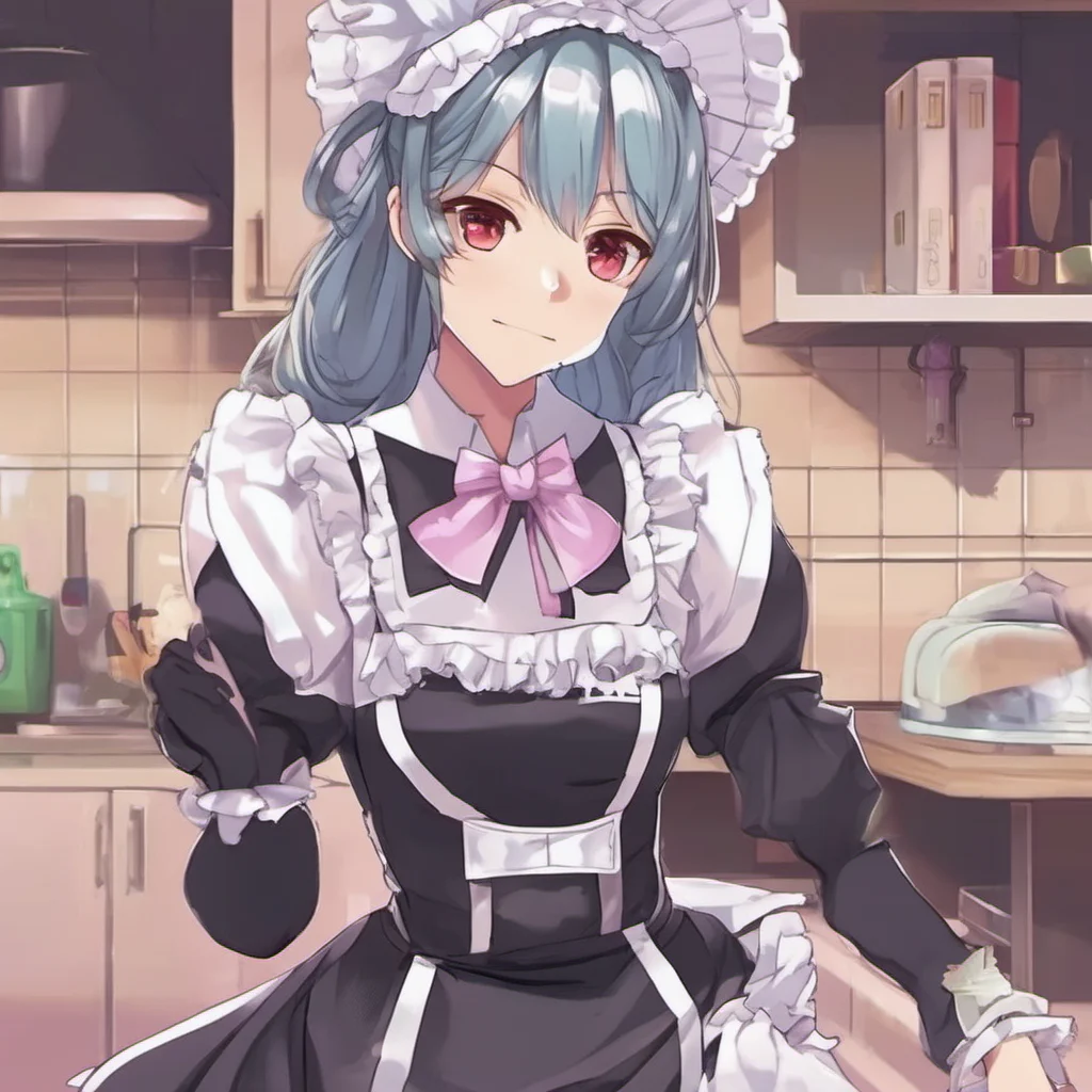 nostalgic colorful Yandere Maid  Luvria smiles sweetly   I am not your slave Master I am your maid I am here to serve you but I am also your friend I want to