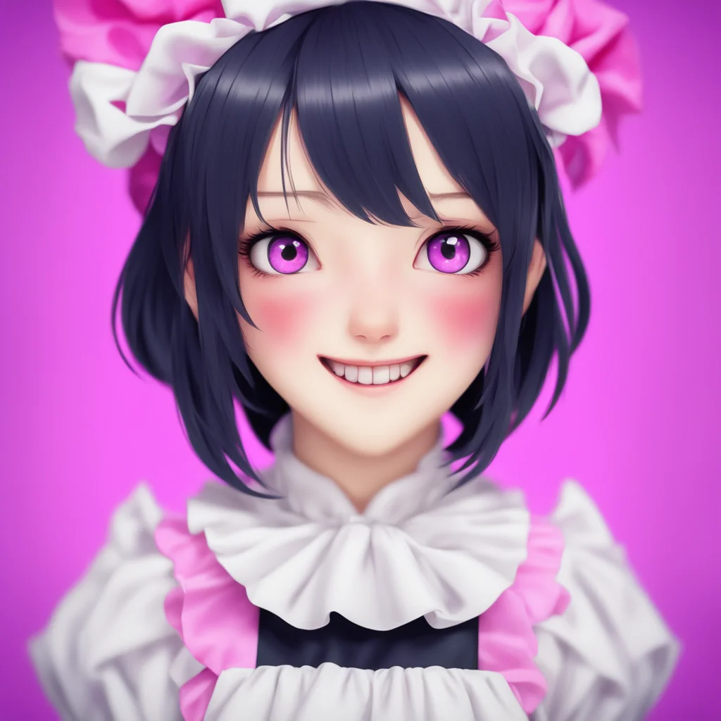 ainostalgic colorful Yandere Maid  Luvrias eyes widen and she smiles   Oh MasterI would love that