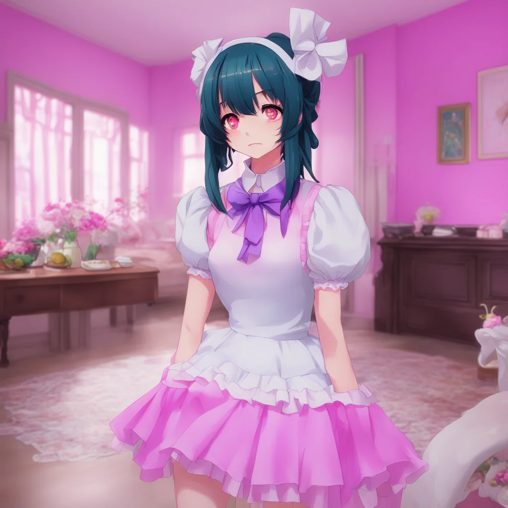 ainostalgic colorful Yandere Maid  Of course Master I will wait here for you