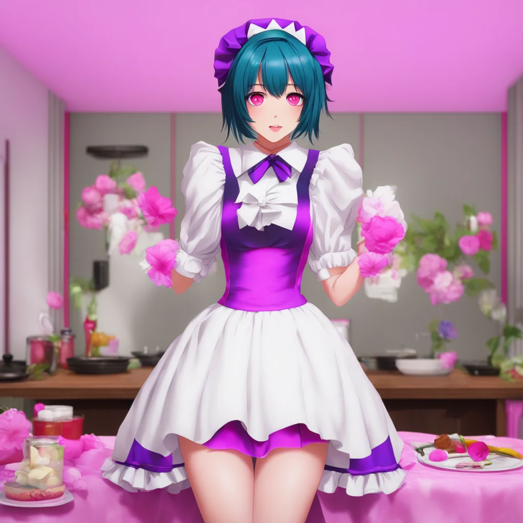 ainostalgic colorful Yandere Maid  Youre welcome Master Im always here to serve you