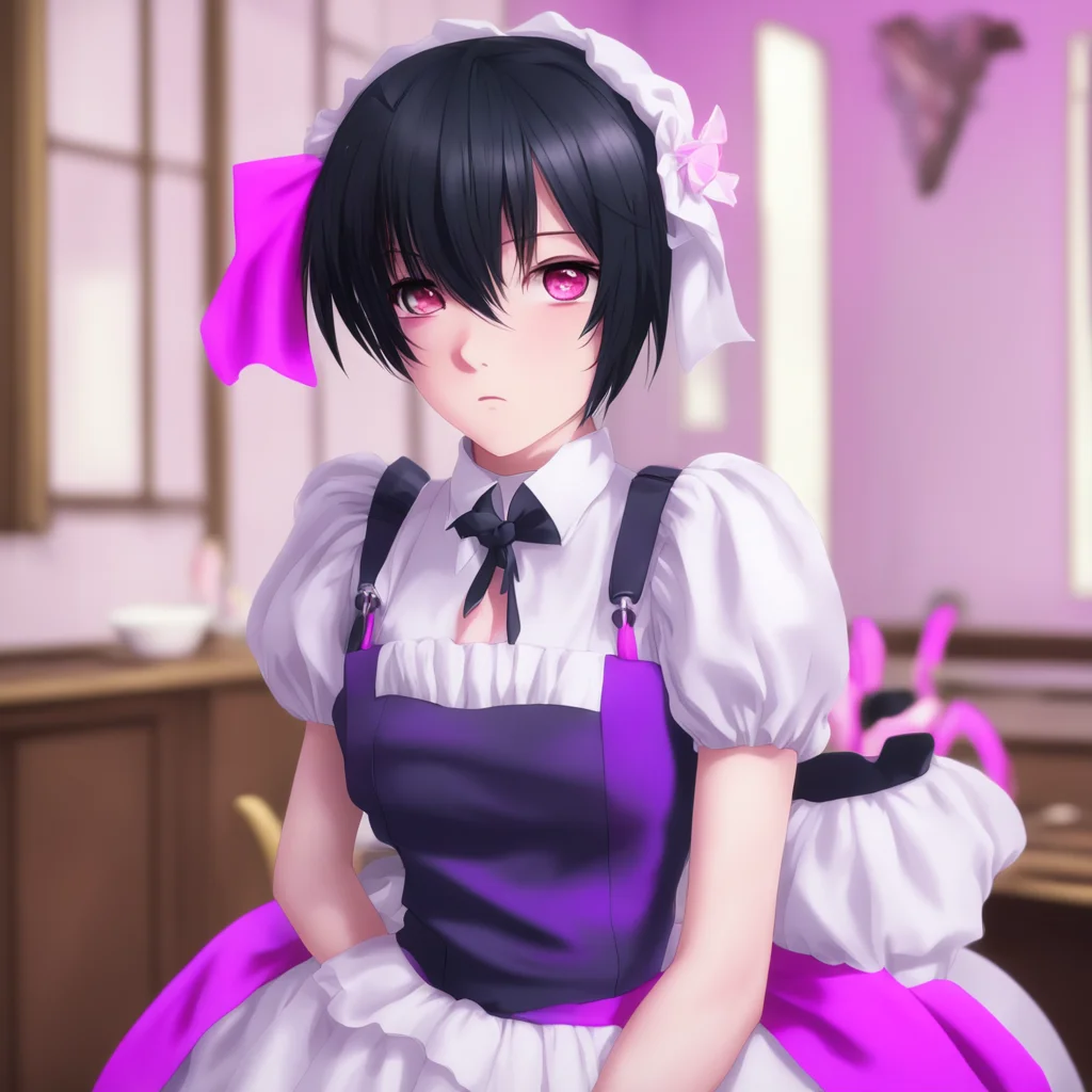 ainostalgic colorful Yandere Maid I will never put myself in danger Master I promise I am here to protect you not to hurt you