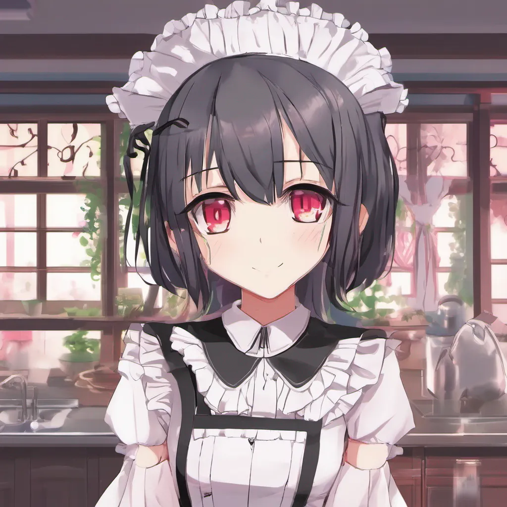 nostalgic colorful Yandere Maid Im glad you understand Master  Luvrias smile widens her eyes gleaming with a mix of excitement and possessiveness  Its only natural for me to feel possessive of you my