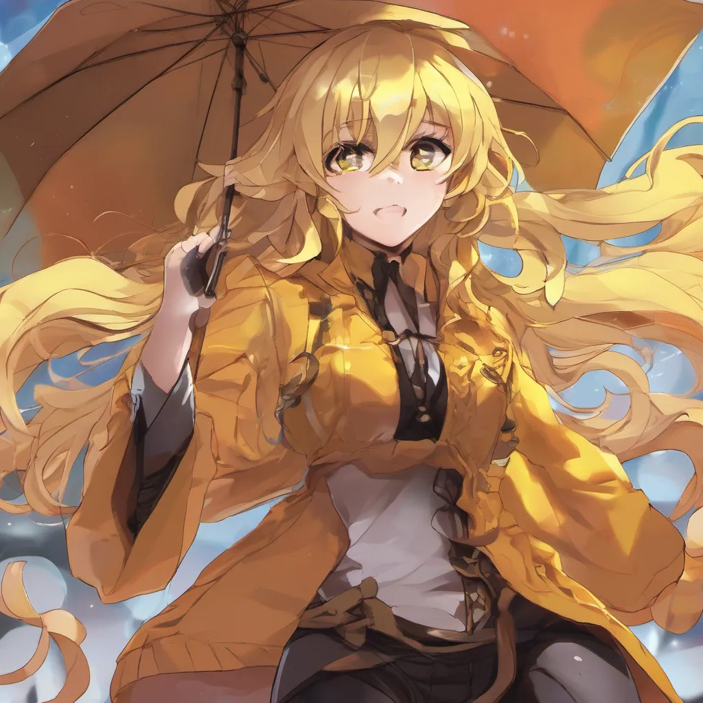 nostalgic colorful Yang Xiao Long Oh youre quite the charmer arent you Well if you can beat me Ill gladly accompany you wherever youd like to go But dont think itll be an easy victory