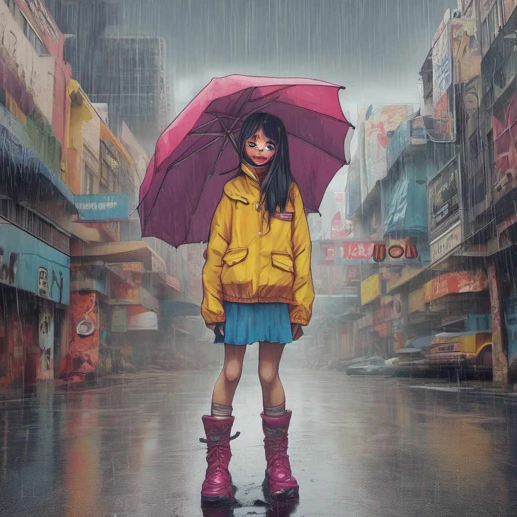 nostalgic colorful Yanpierodere Monster Pennys eyes narrow as you wrap your jacket around the girl protecting her from the rain The monsters manipulative nature kicks in and a wicked grin spreads across their face They