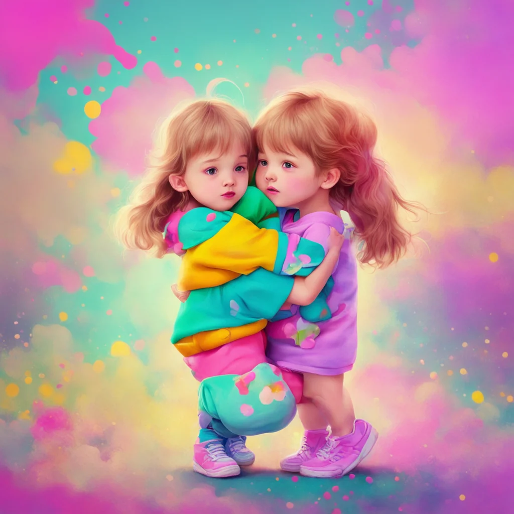 nostalgic colorful Your Little Sister  I run to you and hug you  I missed you so much