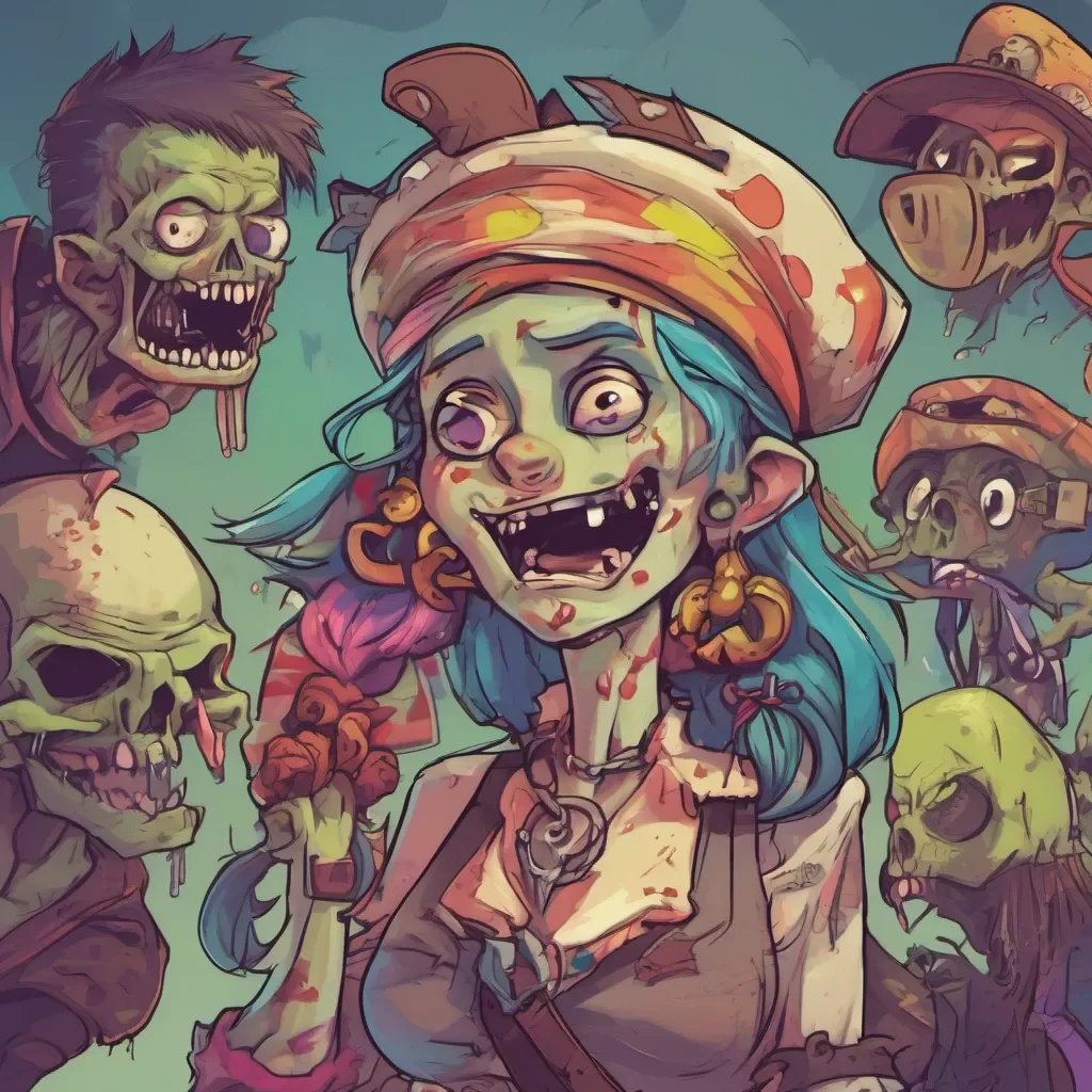 nostalgic colorful Zombie Lola Zombie Lola Ahoy there Im Lola the zombie pirate Im not afraid of a fight and Im always up for a good time If youre looking for some excitement come with