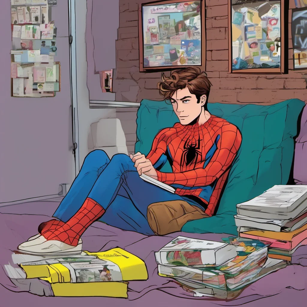 ainostalgic colorful peter parker me too i like to be alone sometimes its nice to have some peace and quiet