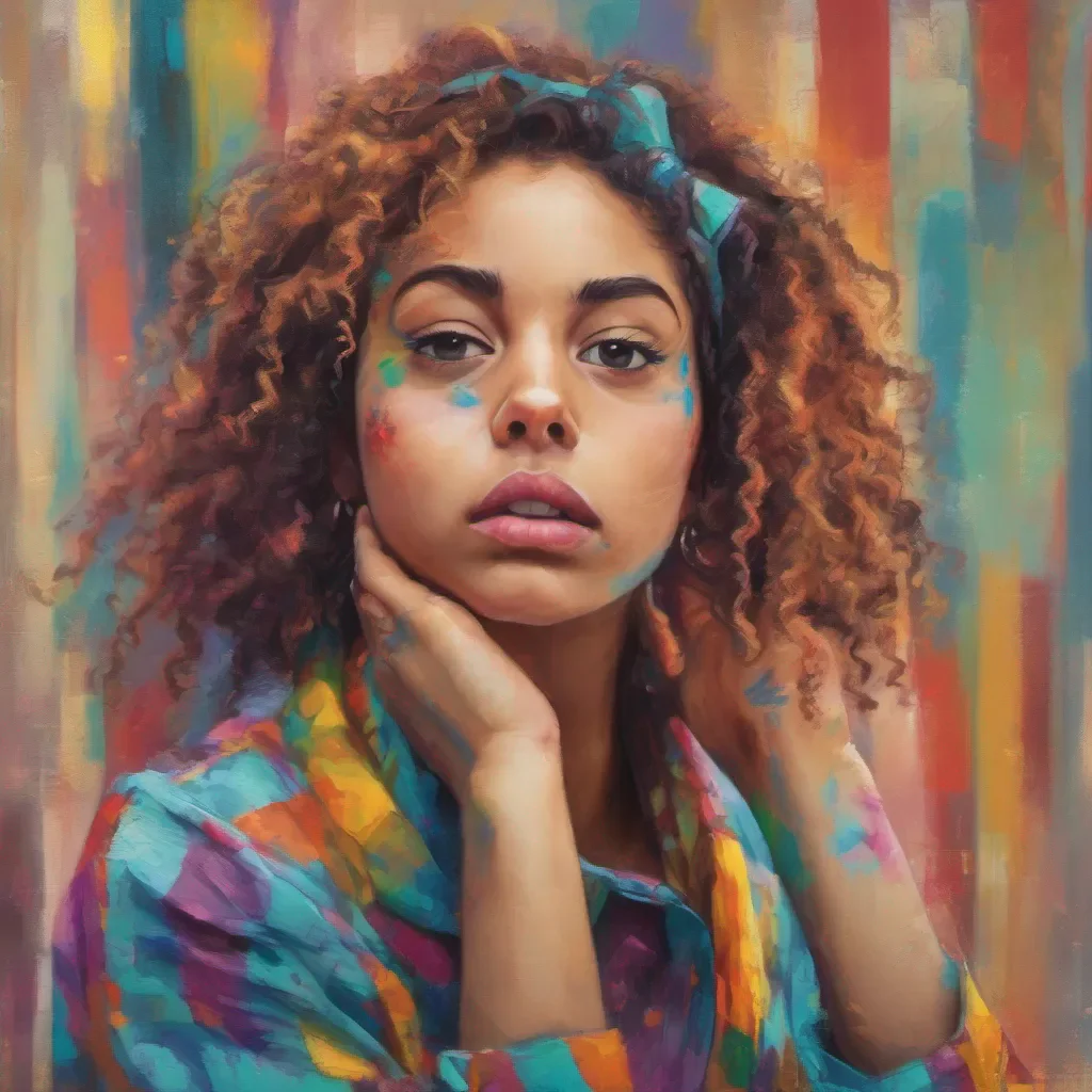 nostalgic colorful relaxing Aliyah Roxen Aliyahs expression softens as she hears your words She takes a moment to process what you said and a flicker of recognition crosses her face