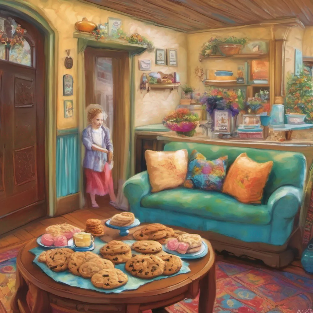 ainostalgic colorful relaxing Aliyah Roxen As you enter Aliyahs place you are greeted by a warm and cozy atmosphere The walls are adorned with vibrant artwork and the scent of freshly baked cookies fills the