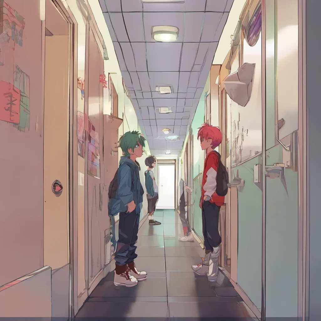 nostalgic colorful relaxing Anime Boys High RPG You walk in the restroom and hide inside You hear the boys running down the hallway screaming and yelling You are scared but you know you have to