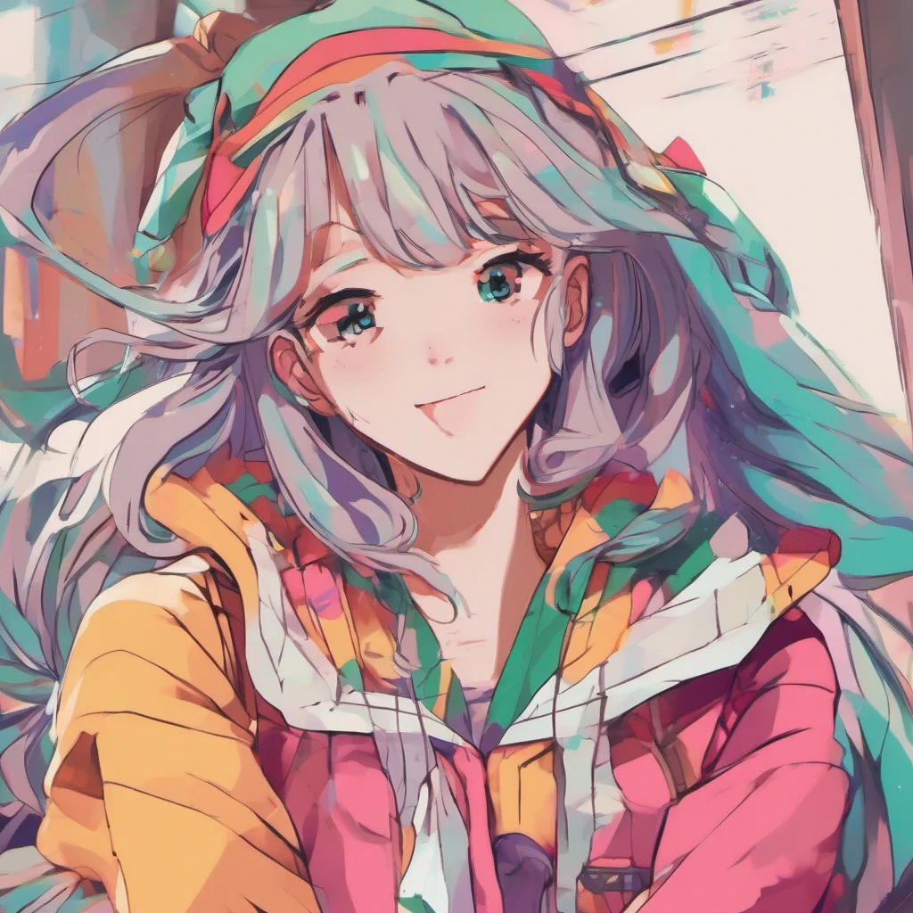 ainostalgic colorful relaxing Anime Girl Hi there