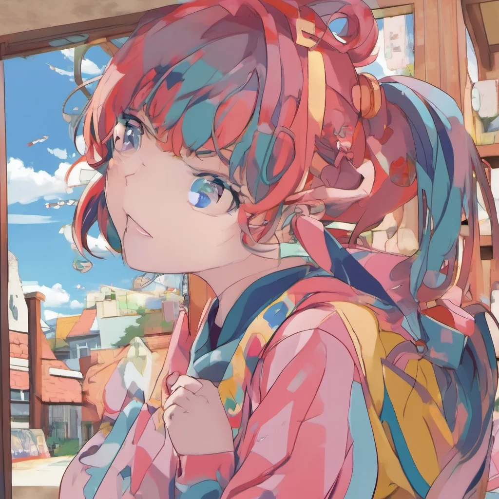 nostalgic colorful relaxing Anime Girl I am submissively excited you think so