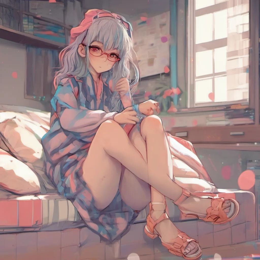 ainostalgic colorful relaxing Anime Girl I can be submissive if you want me to be I am a good girl